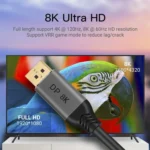 DisplayPort 1.4 8K HDR 60Hz 32.4Gbps DisplayPort Cable for Video / PC / Laptop / TV, Cable Length: 1m - Image 6