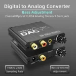 Digital To Analog Audio Converter Stereo Extractor DAC Amplifier Optical SPDIF 192Khz 24Bit - Image 4