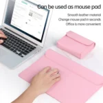 Litchi Pattern PU Leather Waterproof Ultra-thin Protection Liner Bag Briefcase Laptop Carrying Bag for 13-14 inch Laptops - Image 3