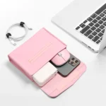 Litchi Pattern PU Leather Waterproof Ultra-thin Protection Liner Bag Briefcase Laptop Carrying Bag for 13-14 inch Laptops - Image 8