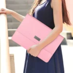 Litchi Pattern PU Leather Waterproof Ultra-thin Protection Liner Bag Briefcase Laptop Carrying Bag for 13-14 inch Laptops - Image 10