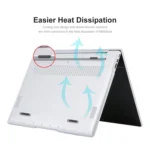 ENKAY for Huawei MateBook D 14  / Honor MagicBook 14 US Version 2 in 1 Crystal Protective Case with TPU Keyboard Film - Image 2