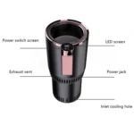 2-in-1 Smart Car Cup Cooler Outdoor Travel Heater Portable Auto Mini Refrigerator 12V Cooling Heating Cup and Drink Holder - Image 3