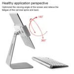 AP-7S 7-13 inch Universal Tablet PC Aluminum Alloy 360 Rotation Desktop Stand - Image 3