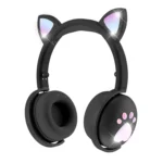 BK9 HiFi 7.1 Surrond Sound Cat Claw Luminous Cat Ear Bluetooth Gaming Headset with Mic