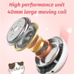 BK9 HiFi 7.1 Surrond Sound Cat Claw Luminous Cat Ear Bluetooth Gaming Headset with Mic - Image 8