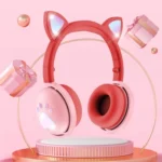 BK9 HiFi 7.1 Surrond Sound Cat Claw Luminous Cat Ear Bluetooth Gaming Headset with Mic - Image 9