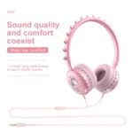 Y19 Cute Cartoon Wired Headphones For Children Kids With Microphone Stereo Music Helmet Earphones For Kids Gifts - Image 4