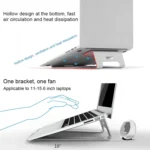 AP-1S Aluminum Alloy Laptop Stand with Radiator - Image 4