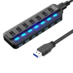 7 Ports USB 3.0 HUB Independent Switching Splitter - Image 2
