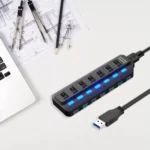 7 Ports USB 3.0 HUB Independent Switching Splitter - Image 5