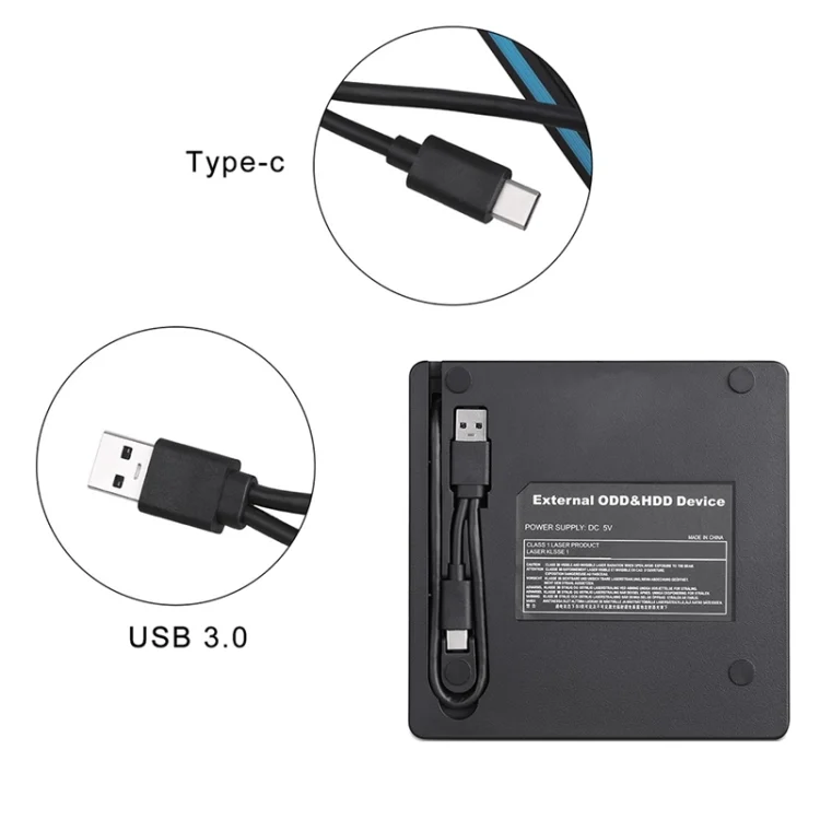 SYA0016572_4.webp Universal Optical Drive Type-C USB 3.0 External DVD/CD/VCD Burner RW SVCD Drive Player - Image 5