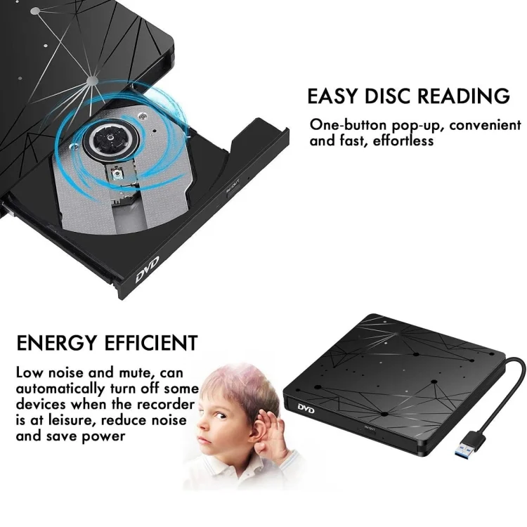 SYA0016603_3.webp External USB 3.0 Portable DVD RW Reader Optical Drive Reader - Image 4
