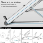 JP-2 Universal Aluminum Alloy Folding Laptop Stand - Image 5