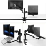 OL-3S Aluminum Height Adjustable Desktop Computer Stand for 17-32 inch and 12-17 inch Monitor - Image 6