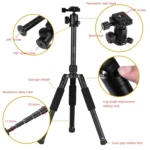 YUNTENG VCT-190 Aluminum Tripod Mount Monopod with Ball Head - Image 5