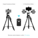 YUNTENG VCT-6808 Multi-Phone Bracket Tripod Mount with Ball Head and Remote Control - Image 3