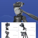 YUNTENG VCT-618N 1.8m Aluminum Tripod Mount - Image 6