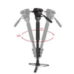 YUNTENG VCT-288 Tripod Mount Monopod with Fluid Drag Head - Image 7