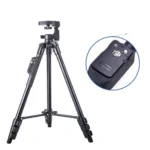 YUNTENG VCT-5218 Aluminum Tripod Mount with Bluetooth Remote Control & 3-Way Head & Phone Clamp - Image 3