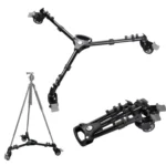 YUNTENG 901 Aluminium Alloy Camera Tripod Foot Wheel Pulley Base, Load 30KG - Image 6