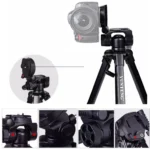 YUNTENG VCT-668 Aluminum Alloy Tripod Mount for 3 dimensional Damping Head - Image 5