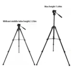 YUNTENG VCT-998 Aluminum Tripod Mount with Fluid Drag Head - Image 3