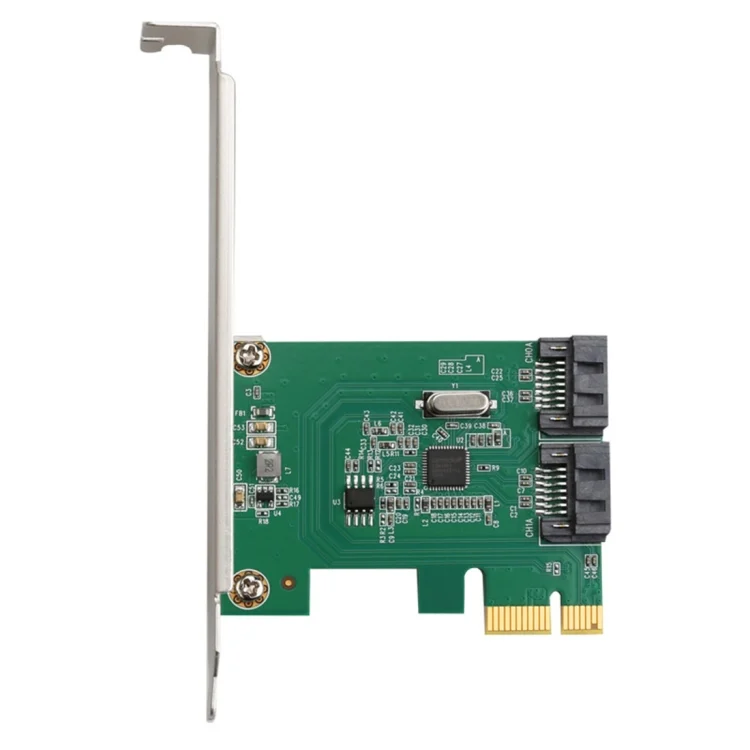 SYA0016961_1.webp ASM1061 Pci-e2.0 X1 to 2-port SATA 3.0 Adapter Card - Image 2