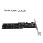SATA3.0 PCIE3.0 to 2-port M.2 (B-KEY) Adapter Card - Image 2