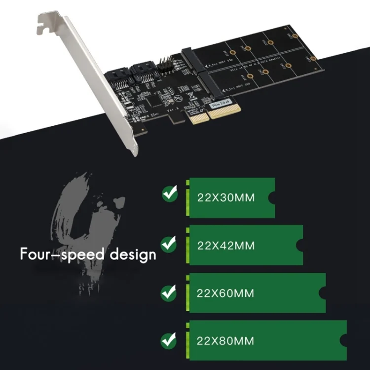 SYA0016968_4.webp SATA3.0 PCIE3.0 to 2-port M.2 (B-KEY) Adapter Card - Image 5