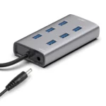 Multiport Metal Enclosure Docking Station HUB with 7 USB 3.0 Ports - Image 2