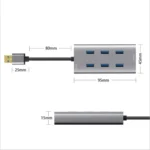 Multiport Metal Enclosure Docking Station HUB with 7 USB 3.0 Ports - Image 4