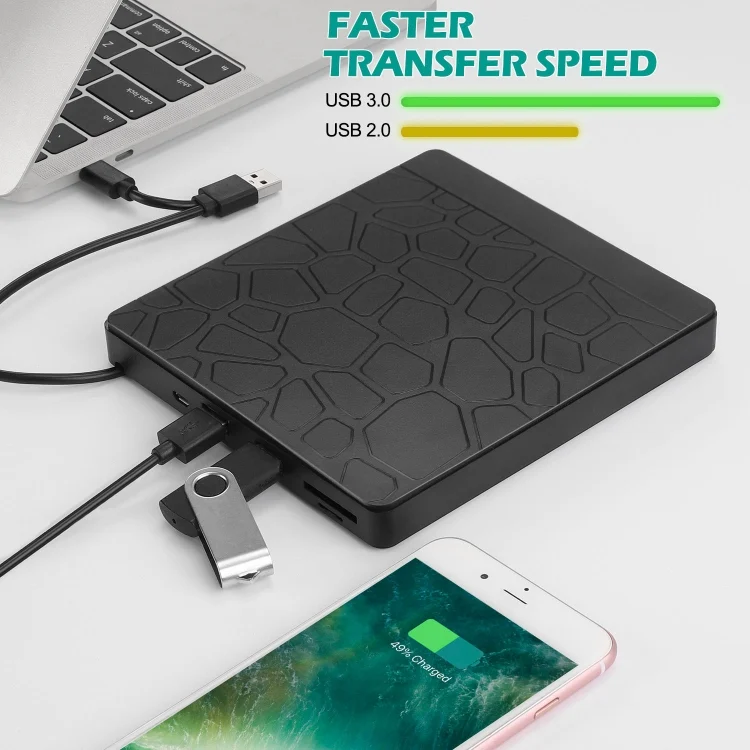 SYA0017350_3.webp Multi-Functional External DVD Drive USB3.0 CD DVD +/-RW Burner with SD Slot - Image 4