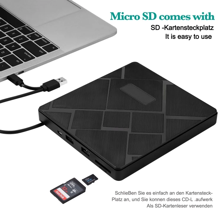 SYA0017357_3.webp USB 3.0 Type-C DVD Player CD Burner ROM +/-RW Optical Reader Writer - Image 4