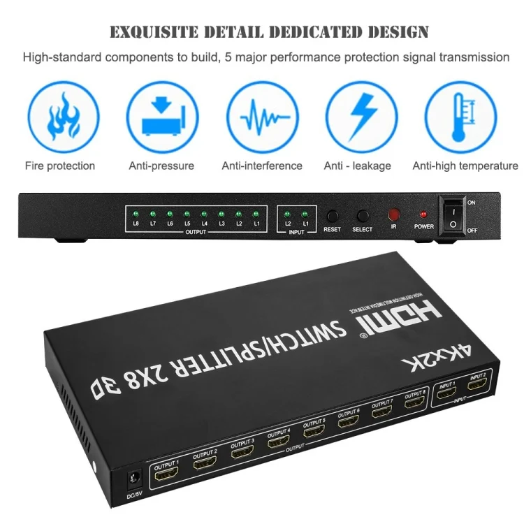 SYA0017474_3.webp HDMI 2-in-8 Full HD 4K x 2K Video Switch - Image 4