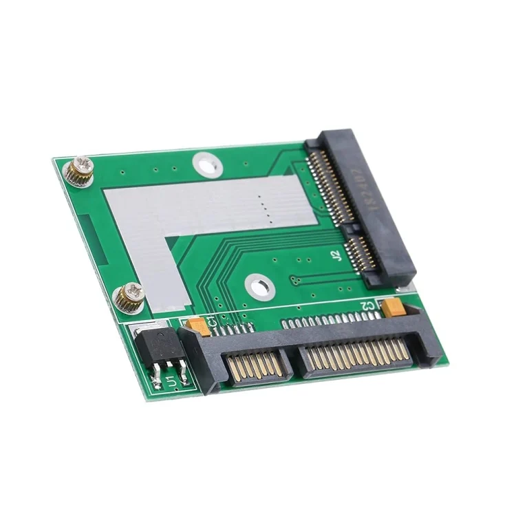 SYA0017476_1.webp Half-Height mSATA Mini PCI-e SSD to 2.5in SATA3 Converter Adapter Card - Image 2