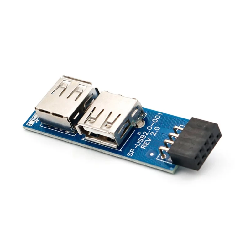 SYA0017491_2.webp 9 Pin PC Motherboard to 2 x USB 2.0 Female Converter for Dongle, Wireless Mouse Receiver - Image 3