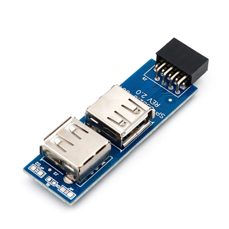SYA0017491_3.webp 9 Pin PC Motherboard to 2 x USB 2.0 Female Converter for Dongle, Wireless Mouse Receiver - Image 4
