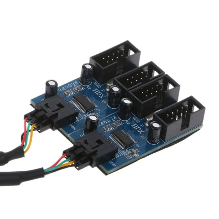 SYA0017494_4.webp 9 Pin USB 2.0 Desktop Computer 1 to 4 Pin Extension Cable Breakout Connector - Image 5