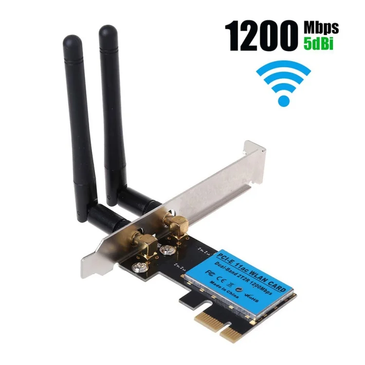 SYA0017509.webp 1200Mbps 5G / 2.4G Dual Band PCIe Wireless Network Card - Image 1