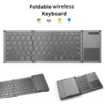 B066S Multi-function Ultra-thin Mini Wireless Three Fold Bluetooth Keyboard - Image 4