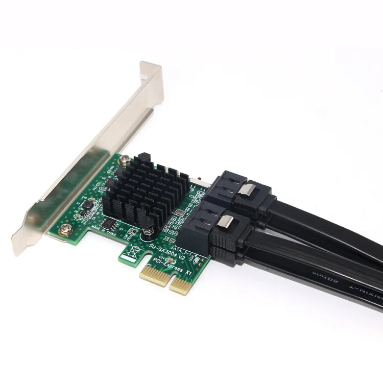 SYA0017548_2.webp PCI Express 4 Port PCI-E X1/X4/X8/X16 Converter PCIE to SATA Expansion Adapter - Image 3