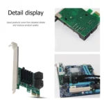 PCI Express 4 Port PCI-E X1/X4/X8/X16 Converter PCIE to SATA Expansion Adapter - Image 4