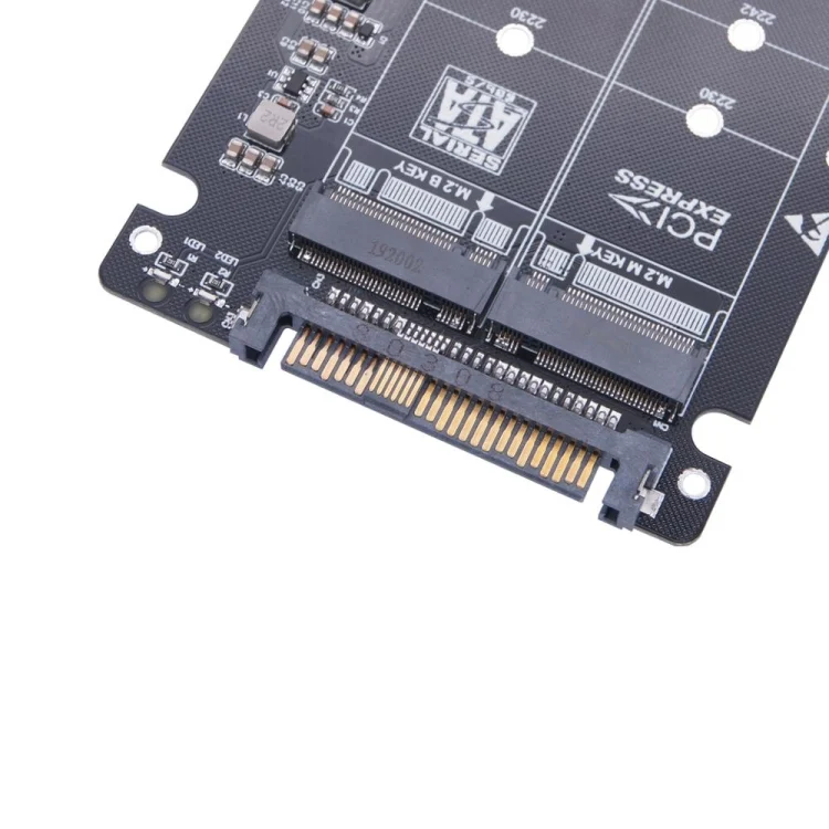 SYA0017558_3.webp NGFF M.2 NVME to U.2 2 Ports Adapter Card Dual SSD to U.2 SFF-8639 Card Adapter - Image 4