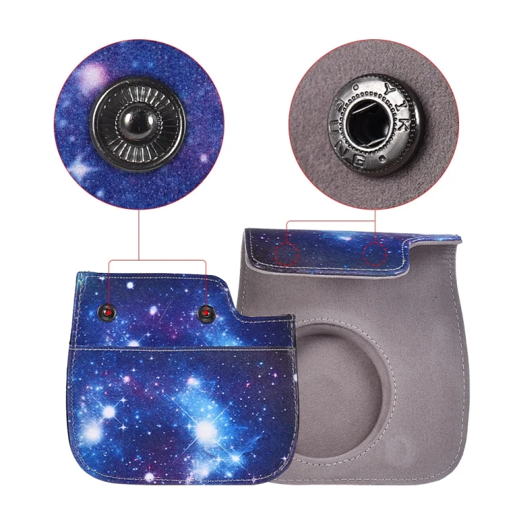 SYA001810_3.webp Universe Pattern Full Body Camera PU Leather Case Bag with Strap for FUJIFILM instax mini 9 / mini 8+ / mini 8 - Image 4