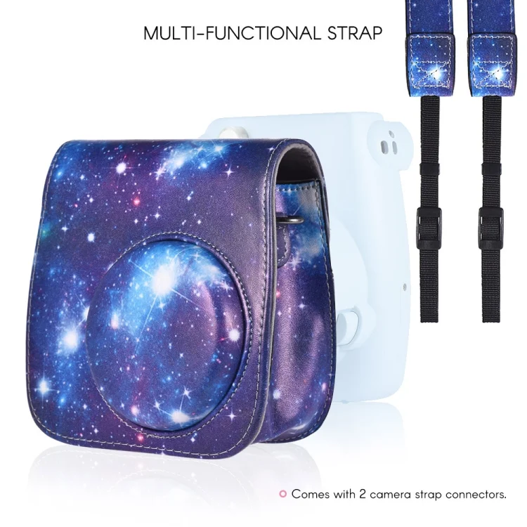 SYA001810_5.webp Universe Pattern Full Body Camera PU Leather Case Bag with Strap for FUJIFILM instax mini 9 / mini 8+ / mini 8 - Image 6