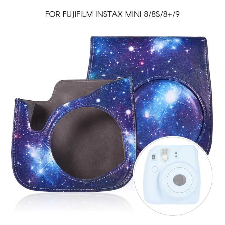 SYA001810_6.webp Universe Pattern Full Body Camera PU Leather Case Bag with Strap for FUJIFILM instax mini 9 / mini 8+ / mini 8 - Image 7