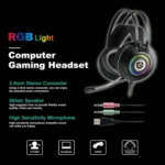 GT9 Professional LED Light Wired Gaming Headset with Mic for PC/PS4/PS5 - Image 5