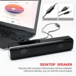 Q2 6W USB Mini Desktop Speaker Soundbar Audio Player Wired PC Speaker Subwoofer - Image 3