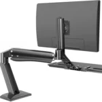 NORTH BAYOU NB40 Ergonomic Height Adjust Computer Stand Workstation 22-32 Inch Monitor Mount Bracket with Keyboard Plate Desk Stand - Image 3